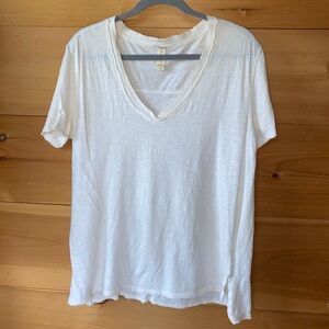 Altar'd State White V-Neck Short Sleeve Tee